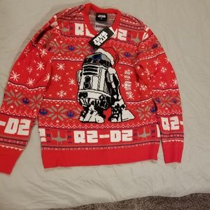 NWT. Womens large R2D2 xmas sweater